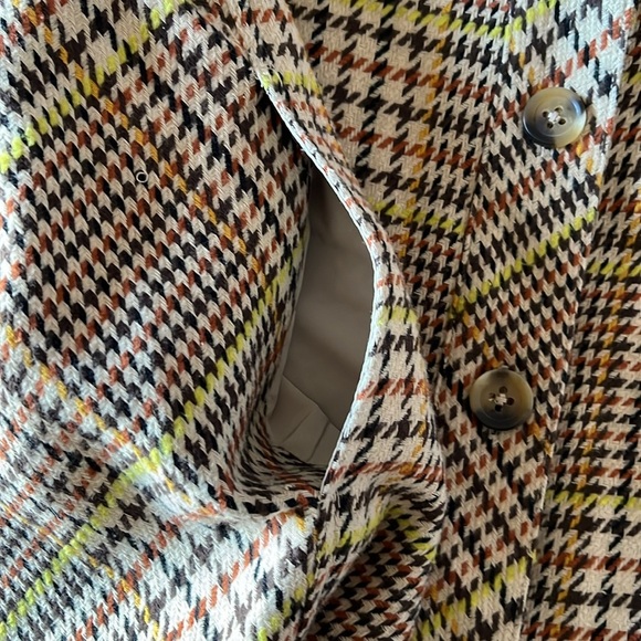 Cabi Yorkshire Shacket Women's Large Brown Houndstooth Plaid Sherlock Jacket - Picture 9 of 9